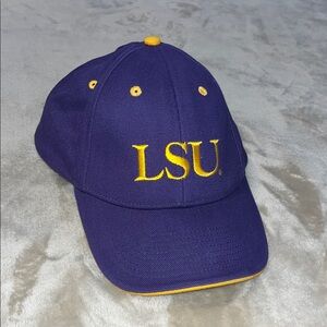 LSU TIGERS HAT SIGNATURES PURPLE GOLD CAP ADJUSTABLE